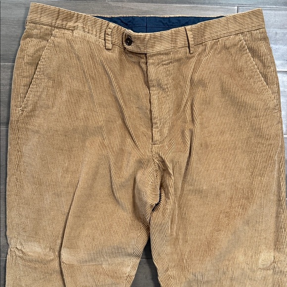 Carolina Herrera Men’s Plain Front Corduroy Pants SZ 38 - Picture 2 of 7